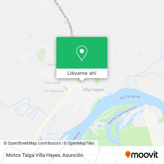 Mapa de Motos Taiga Villa Hayes