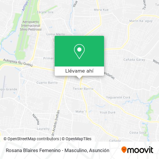 Mapa de Rosana Blaires Femenino - Masculino