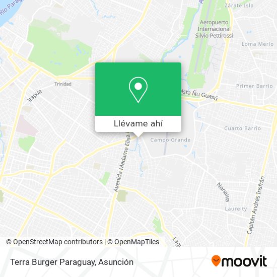 Mapa de Terra Burger Paraguay