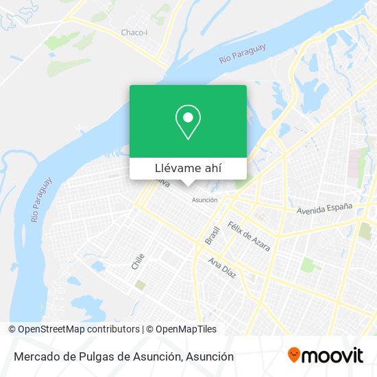 Mapa de Mercado de Pulgas de Asunción