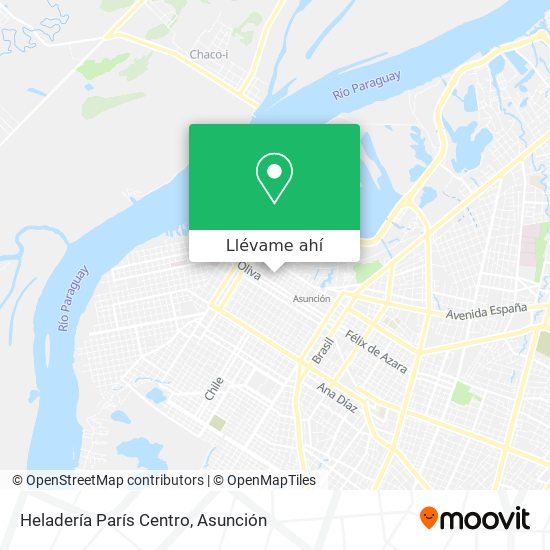 Mapa de Heladería París Centro