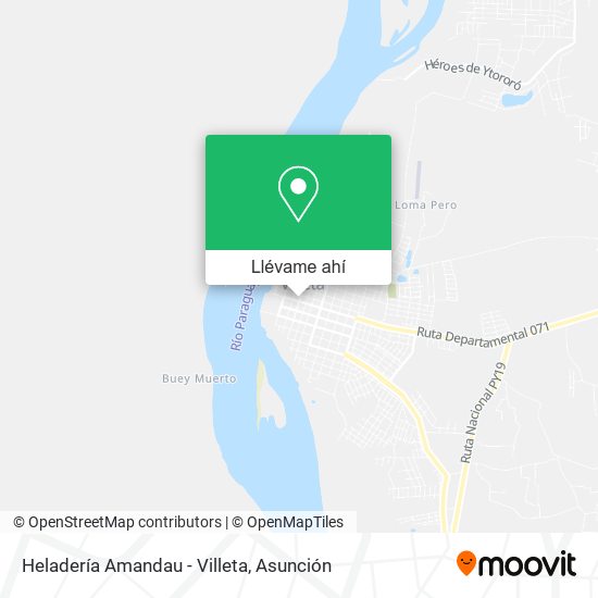 Mapa de Heladería Amandau - Villeta
