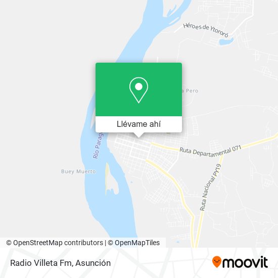 Mapa de Radio Villeta Fm