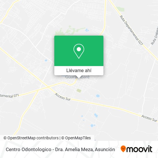 Mapa de Centro Odontologico - Dra. Amelia Meza
