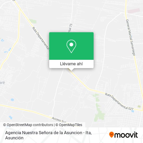 Mapa de Agencia Nuestra Señora de la Asuncion - Ita