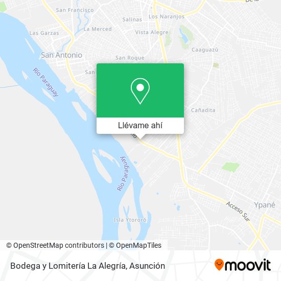 Mapa de Bodega y Lomitería La Alegría