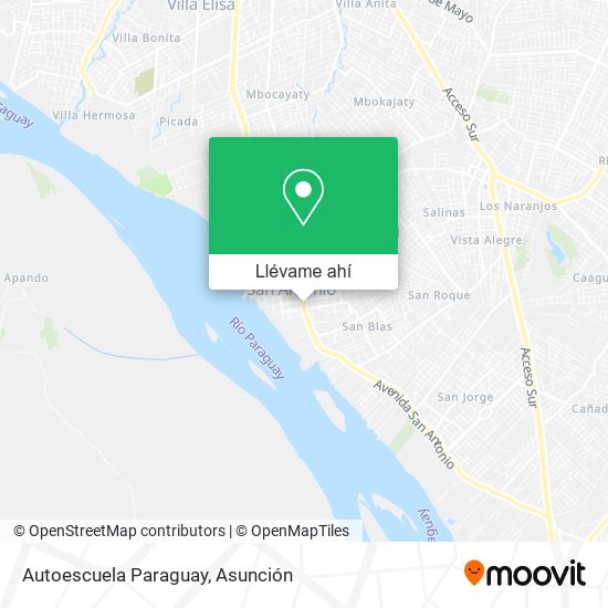 Mapa de Autoescuela Paraguay