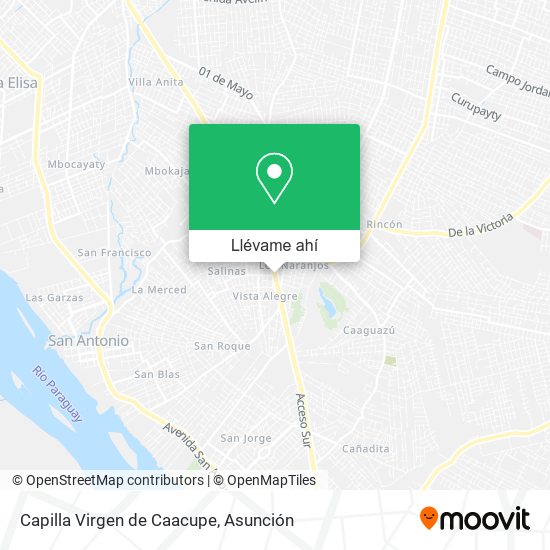 Mapa de Capilla Virgen de Caacupe
