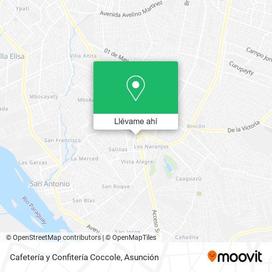 Mapa de Cafetería y Confitería Coccole