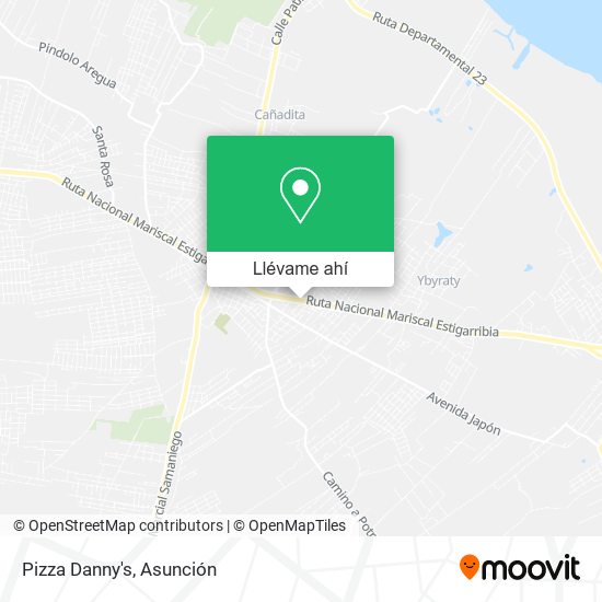 Mapa de Pizza Danny's