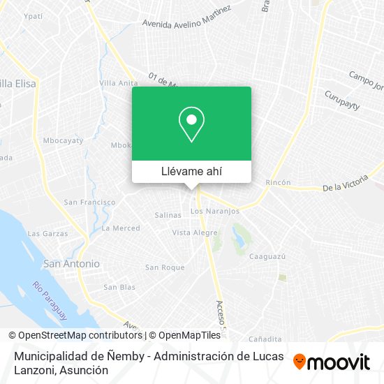Mapa de Municipalidad de Ñemby - Administración de Lucas Lanzoni