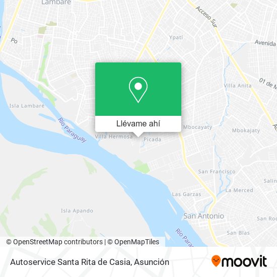 Mapa de Autoservice Santa Rita de Casia