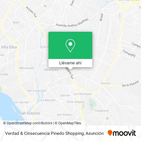 Mapa de Verdad & Cinsecuencia Pinedo Shopping
