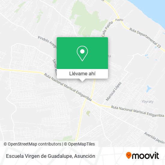 Mapa de Escuela Virgen de Guadalupe