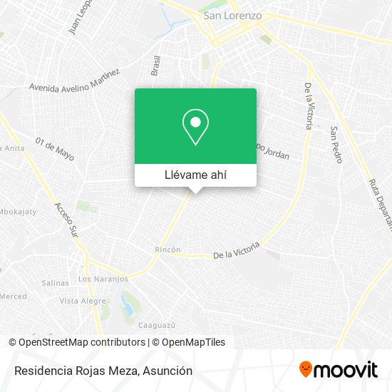 Mapa de Residencia Rojas Meza