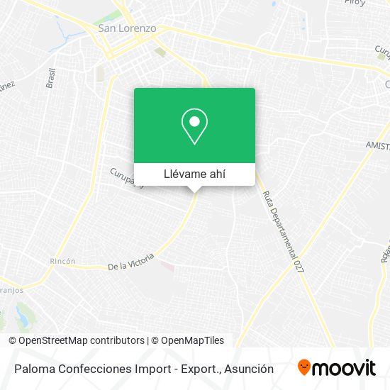 Mapa de Paloma Confecciones Import - Export.