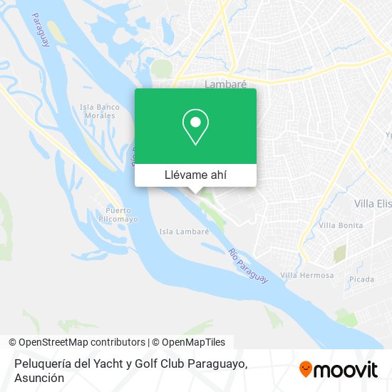 Mapa de Peluquería del Yacht y Golf Club Paraguayo