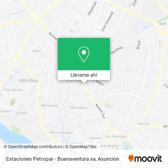 Mapa de Estaciones Petropar - Buenaventura sa