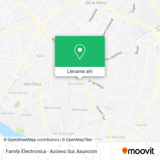 Mapa de Family Electronica - Acceso Sur