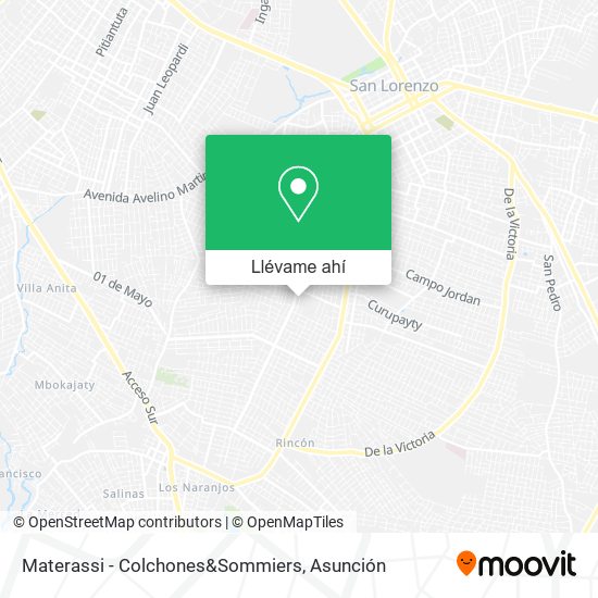 Mapa de Materassi - Colchones&Sommiers