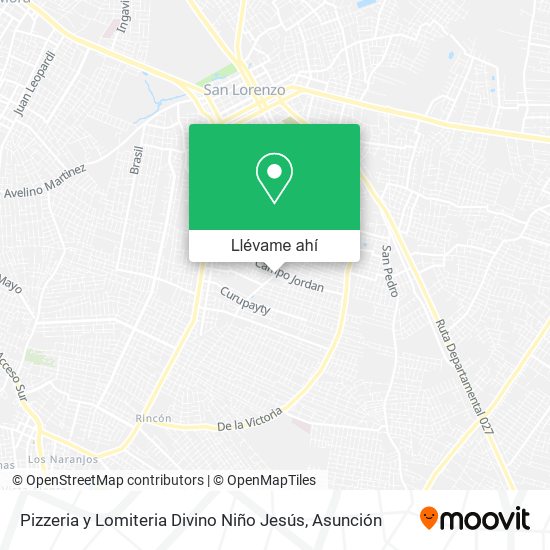 Mapa de Pizzeria y Lomiteria Divino Niño Jesús