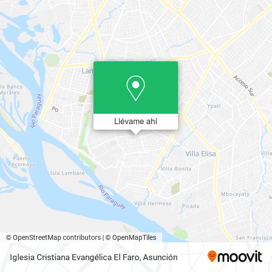 Mapa de Iglesia Cristiana Evangélica El Faro
