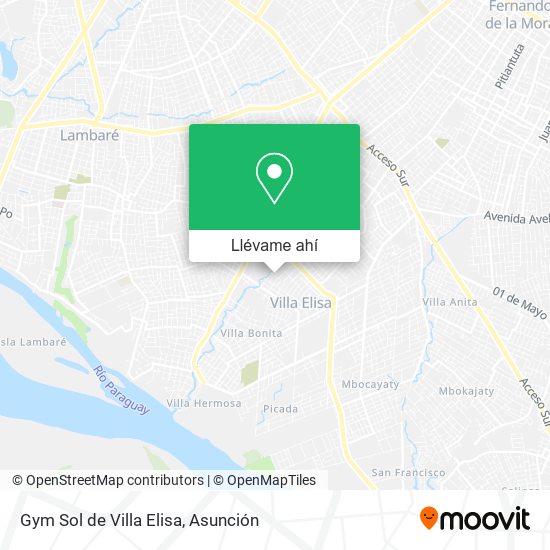 Mapa de Gym Sol de Villa Elisa