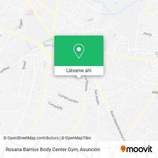 Mapa de Rosana Barrios Body Center Gym