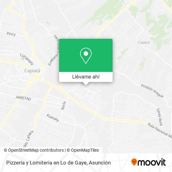 Mapa de Pizzería y Lomiteria en Lo de Gaye