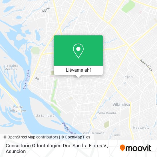 Mapa de Consultorio Odontológico Dra. Sandra Flores V.
