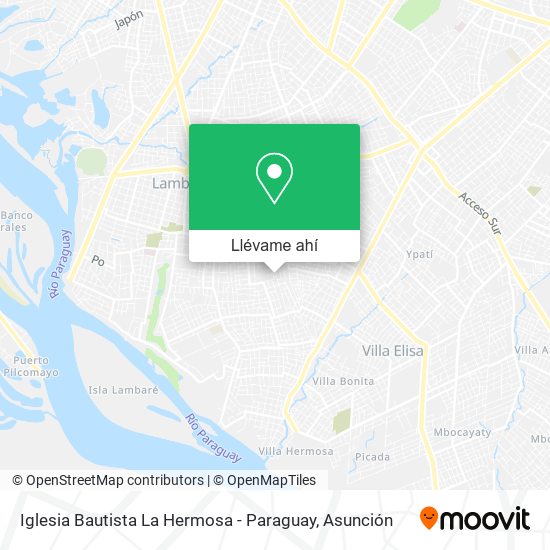 Mapa de Iglesia Bautista La Hermosa - Paraguay