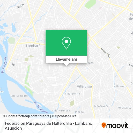 Mapa de Federación Paraguaya de Halterofilia - Lambaré