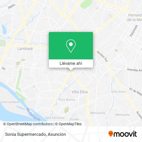 Mapa de Sonia Supermercado