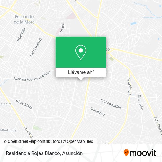 Mapa de Residencia Rojas Blanco