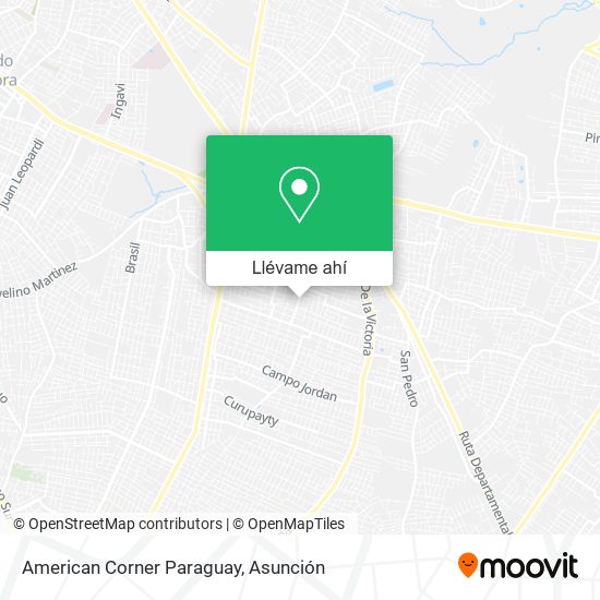 Mapa de American Corner Paraguay