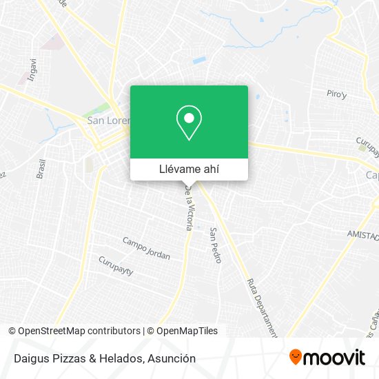 Mapa de Daigus Pizzas & Helados