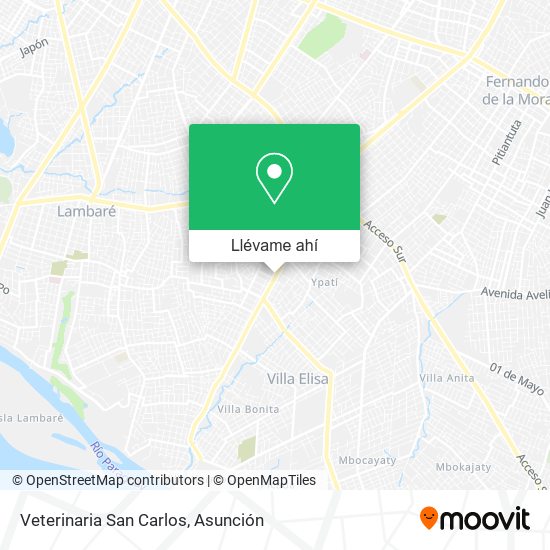 Mapa de Veterinaria San Carlos