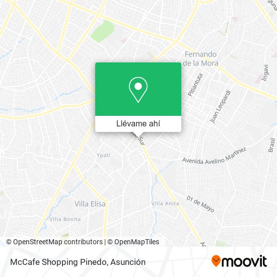 Mapa de McCafe Shopping Pinedo