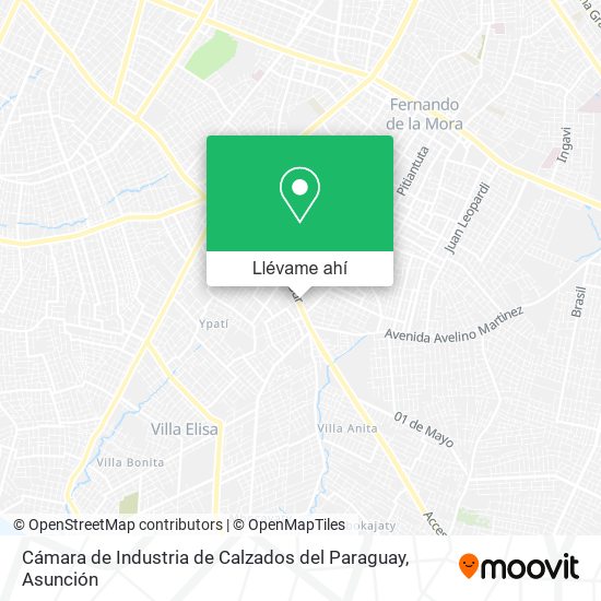 Mapa de Cámara de Industria de Calzados del Paraguay