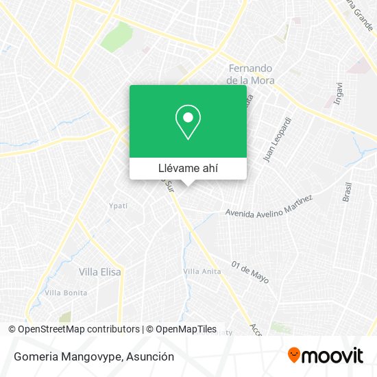 Mapa de Gomeria Mangovype
