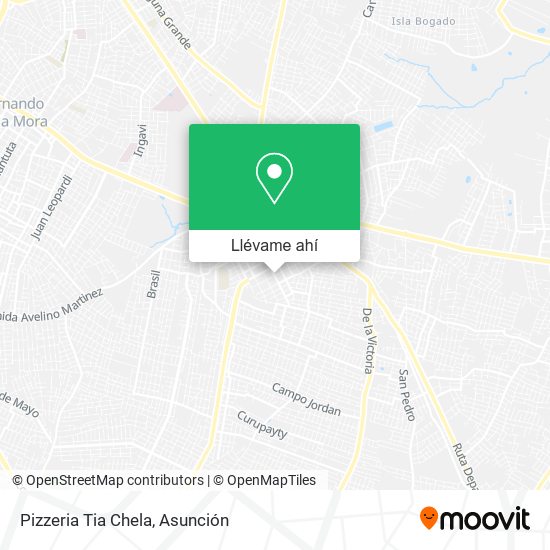 Mapa de Pizzeria Tia Chela