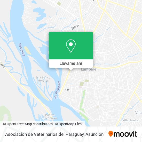 Mapa de Asociación de Veterinarios del Paraguay