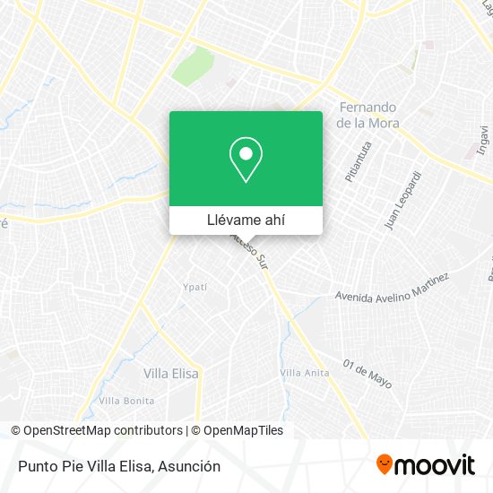 Mapa de Punto Pie Villa Elisa