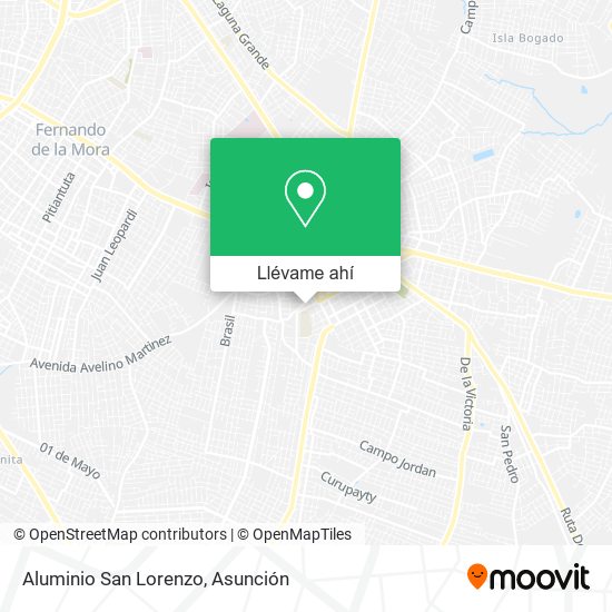 Mapa de Aluminio San Lorenzo