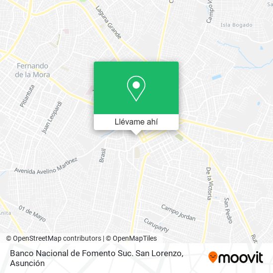 Mapa de Banco Nacional de Fomento Suc. San Lorenzo
