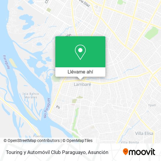Mapa de Touring y Automóvil Club Paraguayo