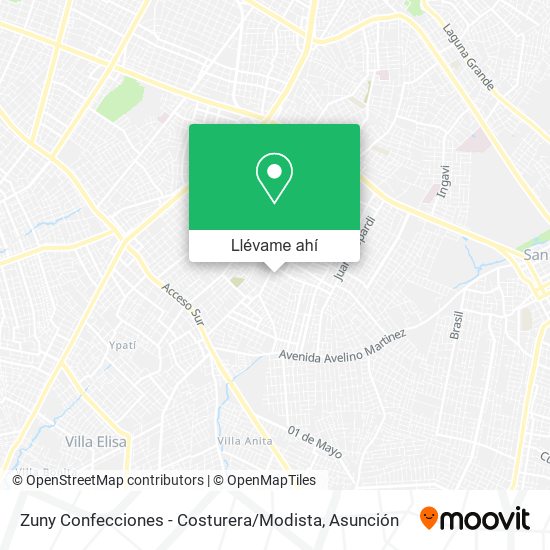 Mapa de Zuny Confecciones - Costurera / Modista