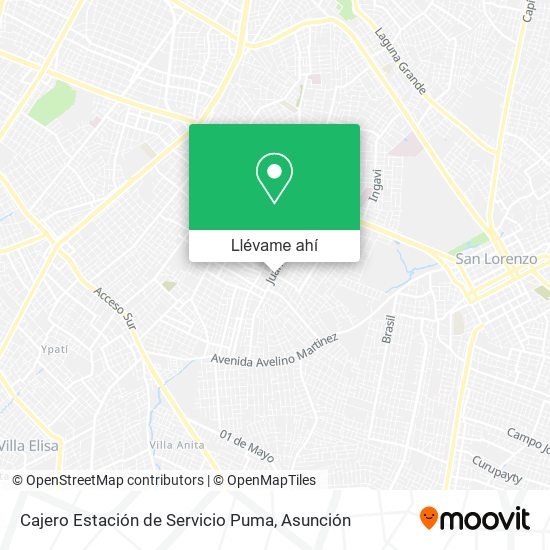 Mapa de Cajero Estación de Servicio Puma
