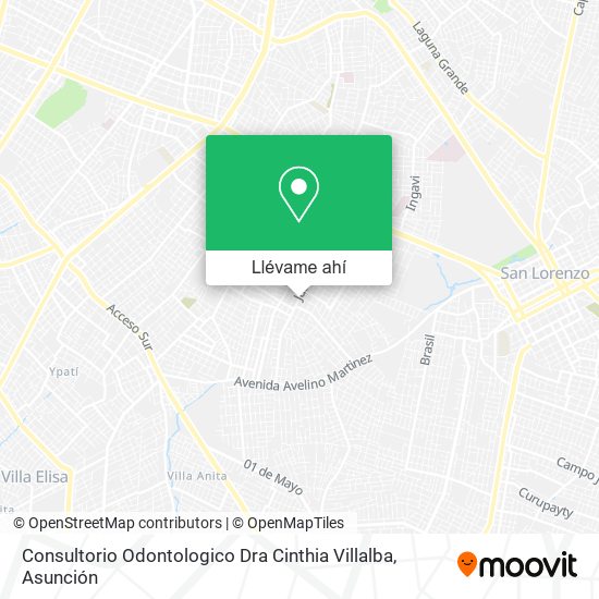 Mapa de Consultorio Odontologico Dra Cinthia Villalba