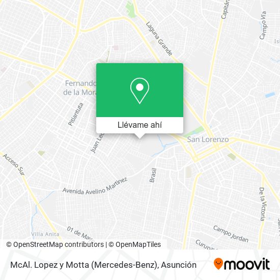 Mapa de McAl. Lopez y Motta (Mercedes-Benz)